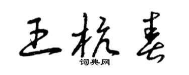 曾庆福王杭春草书个性签名怎么写