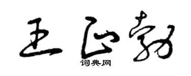 曾庆福王正勃草书个性签名怎么写