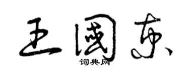 曾庆福王国京草书个性签名怎么写