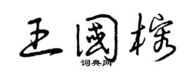 曾庆福王国榕草书个性签名怎么写