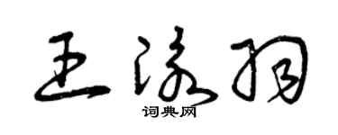 曾庆福王泳羽草书个性签名怎么写