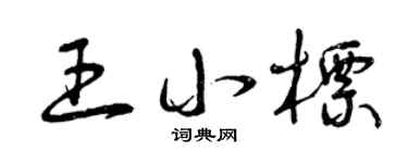 曾庆福王小标草书个性签名怎么写