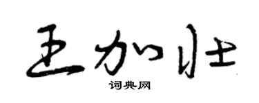 曾庆福王加壮草书个性签名怎么写