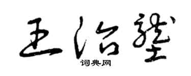 曾庆福王治垄草书个性签名怎么写