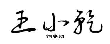 曾庆福王小乾草书个性签名怎么写