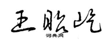 曾庆福王昭屹草书个性签名怎么写