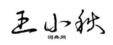 曾庆福王小秋草书个性签名怎么写