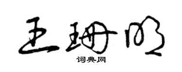 曾庆福王珊明草书个性签名怎么写