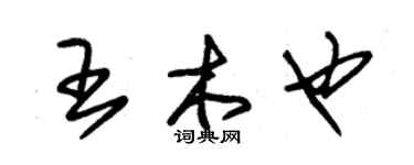 朱锡荣王木也草书个性签名怎么写