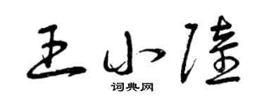 曾庆福王小陆草书个性签名怎么写