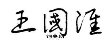 曾庆福王国淮草书个性签名怎么写