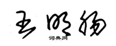 朱锡荣王明肠草书个性签名怎么写