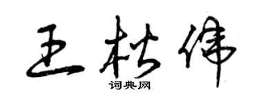 曾庆福王楷伟草书个性签名怎么写