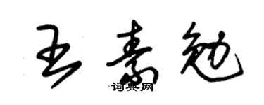 朱锡荣王素勉草书个性签名怎么写