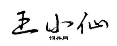 曾庆福王小仙草书个性签名怎么写