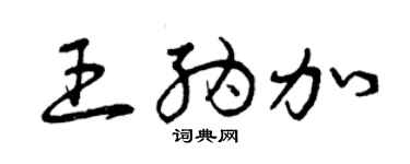 曾庆福王纳加草书个性签名怎么写