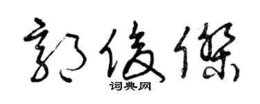 曾庆福郭俊杰草书个性签名怎么写