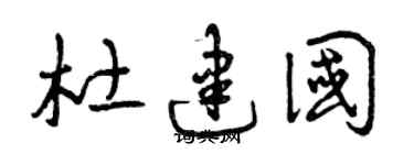 曾庆福杜建国草书个性签名怎么写