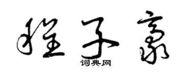 曾庆福程子豪草书个性签名怎么写