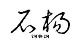 曾庆福石杨草书个性签名怎么写