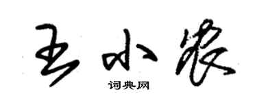 朱锡荣王小农草书个性签名怎么写