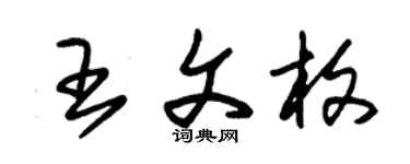 朱锡荣王文枚草书个性签名怎么写