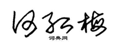 朱锡荣何红梅草书个性签名怎么写