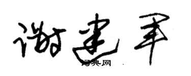 朱锡荣谢建军草书个性签名怎么写