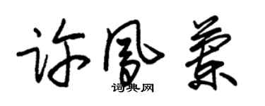 朱锡荣许凤兰草书个性签名怎么写