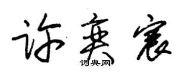 朱锡荣许奕宸草书个性签名怎么写