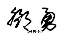 朱锡荣邓勇草书个性签名怎么写