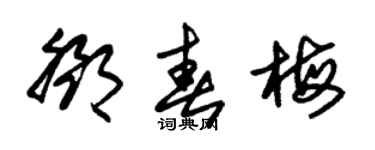 朱锡荣邓春梅草书个性签名怎么写