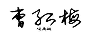 朱锡荣曹红梅草书个性签名怎么写