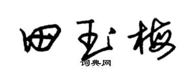 朱锡荣田玉梅草书个性签名怎么写