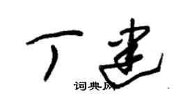 朱锡荣丁建草书个性签名怎么写