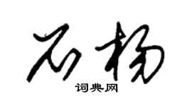 朱锡荣石杨草书个性签名怎么写