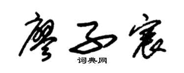 朱锡荣廖子宸草书个性签名怎么写