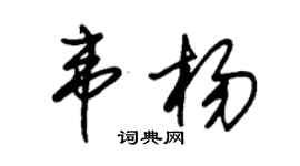 朱锡荣韦杨草书个性签名怎么写