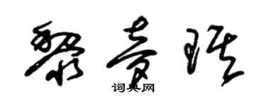 朱锡荣黎梦琪草书个性签名怎么写