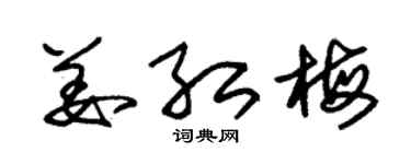 朱锡荣姜红梅草书个性签名怎么写