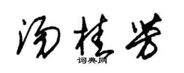 朱锡荣汤桂芳草书个性签名怎么写