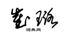 朱锡荣崔璐草书个性签名怎么写