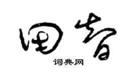 曾庆福田智草书个性签名怎么写