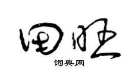 曾庆福田旺草书个性签名怎么写