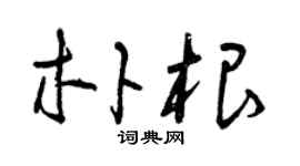 曾庆福朴根草书个性签名怎么写