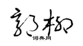 曾庆福郭柳草书个性签名怎么写