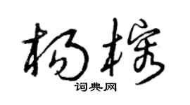 曾庆福杨榕草书个性签名怎么写