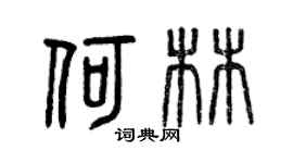 曾庆福何林篆书个性签名怎么写