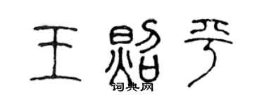 陈声远王照平篆书个性签名怎么写