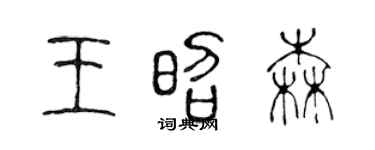 陈声远王昭森篆书个性签名怎么写